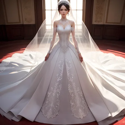 Wedding dress made of glass, Epoxy, Transparent, Liquid, Beautiful, Detailed