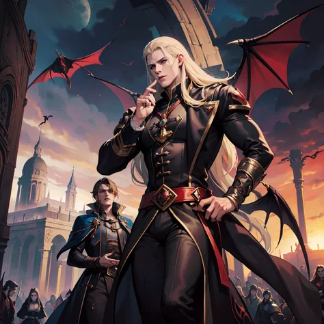 Castlevania Shadow Lord hyper realistic super detailed Dynamic shot masterpiece cinematic scene scenes movie Epic Legendary portrait of Lord Dracula chatting seriuly with demons hell in battle Hyper realistic war super detailed hyper realistic faces super ...