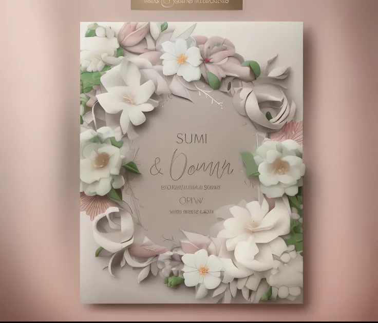 Floral wedding invitations