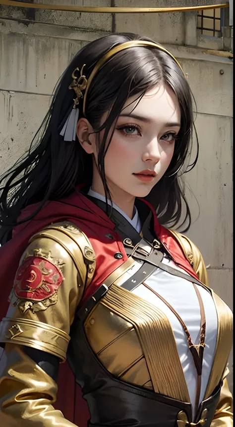 （tmasterpiece，top Quority，best qualtiy，offcial art，Beautiful and aesthetic：1.2），（1girl huge large breasts），waist - up，Tang suit，Hanfu，cyber punk style，mechs，Extremely detailed，Colorful，highestdetailed，offcial art，统一 8k 壁纸，ultra-detailliert，Beautiful and ae...