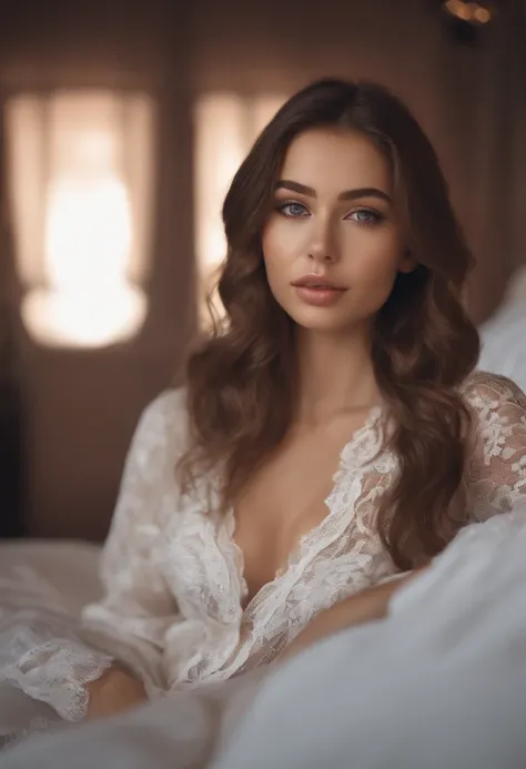 arafed woman fully , sexy girl with brown eyes, ultra realistic, meticulously detailed, portrait sophie mudd, brown hair and large eyes, selfie of a young woman, dubai eyes, violet myers, without makeup, natural makeup, looking directly at the camera, face...