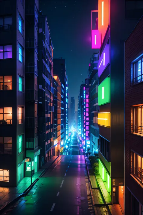 rgb city at night