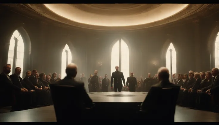 alien politic leaders, meeting, discuss, big castle hall, backgroud guardians