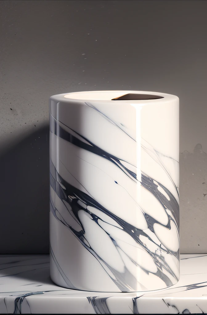 A white marble cylinder