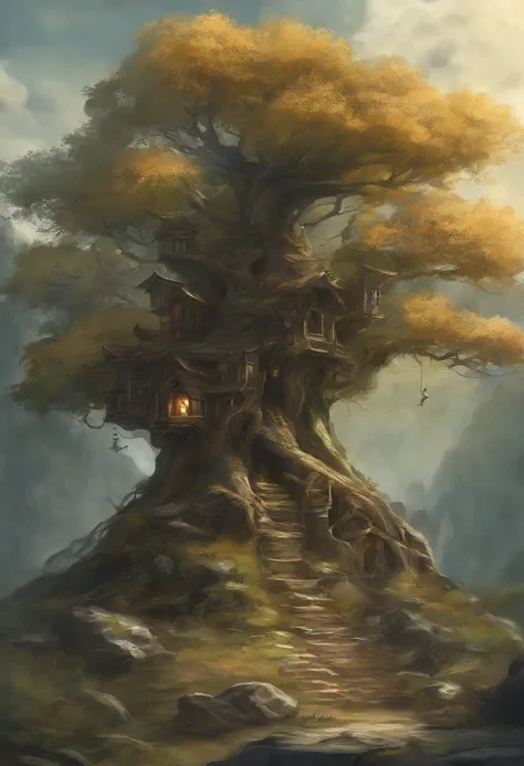 The Hermit Wise Tree, masterpiece, best quality