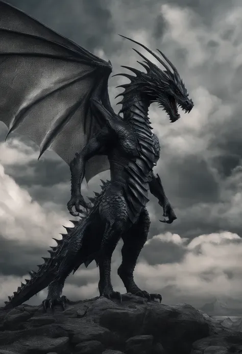 Dark Dragon of geo data in the style of detailed hyperrealism photoshoot