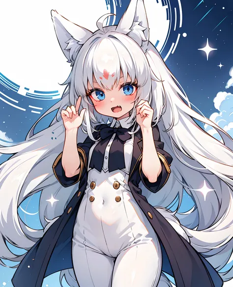 yukino, long hair, fox ears, fox tail, short eyebrows,, highres. detailed. masterpiece. best quality. clear image. hd. 8k image....