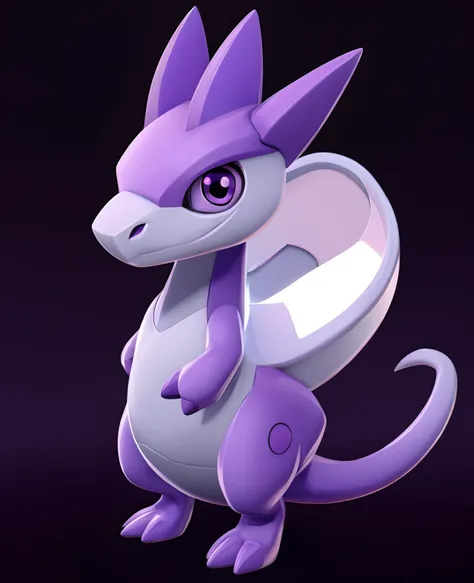 solo, looking at viewer, simple background, purple eyes, full body, pokemon (creature), no humans, black background, animal focu...