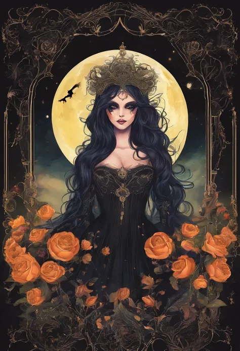 The prompt for the first theme "the goddess of Halloween" can be as follows:

"the goddess of Halloween,beautiful detailed eyes,beautiful detailed lips,extremely detailed face, long eyelashes,ethereal beauty,dark enchantress,vibrant colors,hauntingly beaut...