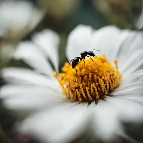 an ant in the flower