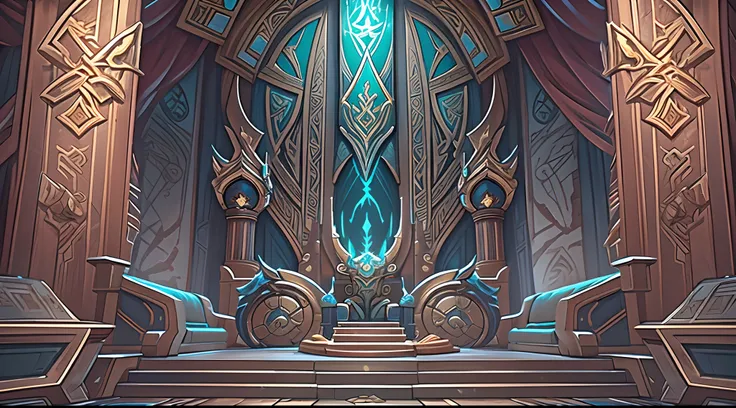 arena background, legend of korra setting, Throne Room, odins stone arena background, exquisitely designed throne room, Riot game concept art, decadent throne room, protoss temple!!!, stunning arcanum backdrop, in a throne room, sojourn from overwatch, rus...