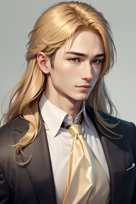 Highest image quality，Outstanding details，超高分辨率，（Fidelity：1.4），The best illustration，Favor the details，Highly concentrated for 1 person，He has a delicate and handsome face，A half body，Golden hair，No missing hands，head portrait，Sunny and cheerful，Around 20 ...