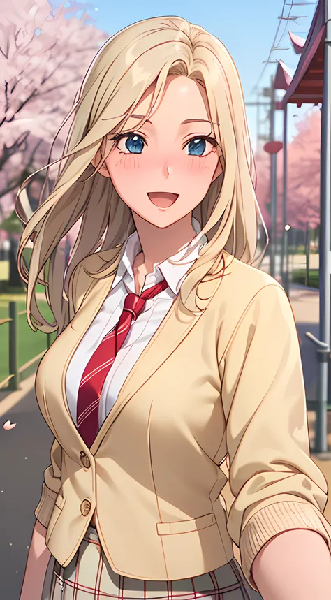 ((masterpiece, best quality, highres, UHD, perfect pixel, depth of field, 4k, RTX, HDR))), 1girl, single, solo, beautiful anime girl, beautiful artstyle, anime character, ((long hair, parted bangs, blonde hair)), ((blue eyes:1.4, rounded eyes, realistic ey...