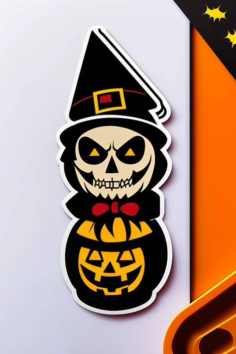 sticker bruja de halloween