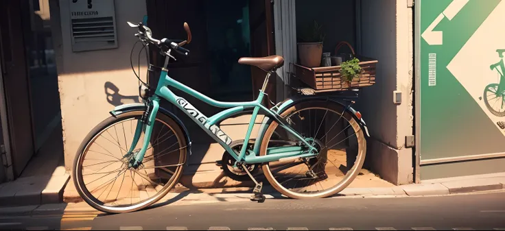 Change background of bicycle in a road, graphics hd