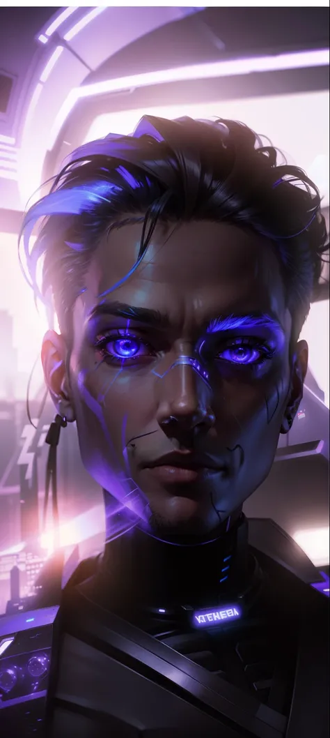 Cyberpunk handsome boy ultra realistic face 8k ultra realistic