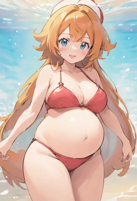 sexy misty, bikini, huge pregnant belly