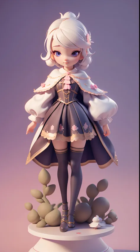 tmasterpiece，Works of masters，The fifth personality，4K，Fairytales，illusory engine，rendering by octane，cuteness render，a 3D render，Adobe Photoshop，Awesome beauty，blindbox，Complicated details，Laser clothes