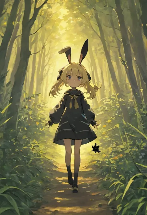 Met in the forest（One girl with cute black rabbit and blonde hair love at first sight！）, （She chases a black rabbit）, It was a rabbit wonderland！Adventures with the Black Rabbit, Changing Wonderland for the Brightest。At last、The bond between the black rabb...