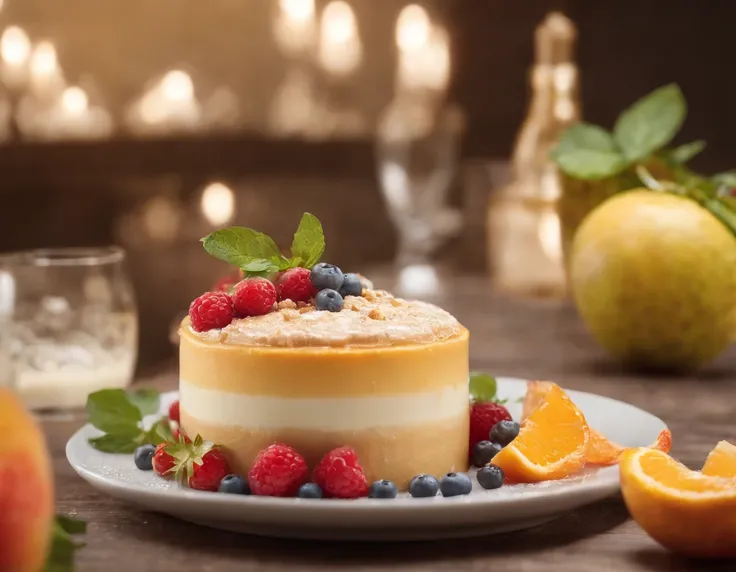 (professional 3d render:1.3) af (Realistic:1.3) Award-winning professional food photography ((High-quality masterpieces: 1,5)), drdisrespect as napoleon,Fruit mousse， 4K food photography, (Complicated details: 1.12), hdr, (Complicated details, Hippel de Ta...