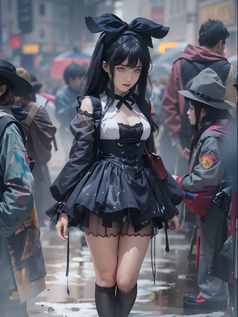 cosplay,angle of view,Natural lighting,1girll,Solo,
Lolita_dress,standing,bonnet,
crowd,cosplay,bblurry,Blurry,The background is blurred out,NSFW,
insanely details,Works by Gregory Crudson,yoji shinkawa,Guy Denning,James Jane and Liz Gale,Ink Drip,paint sp...