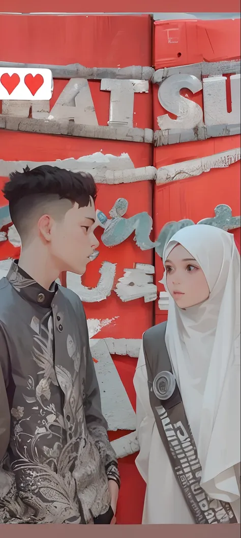 1 boy, 1 hijab girl, good1 boy, 1 hijab girl, good image quality image quality