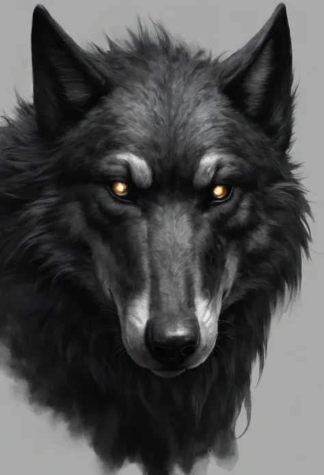 werewolf gigantic black humanoid wolf.