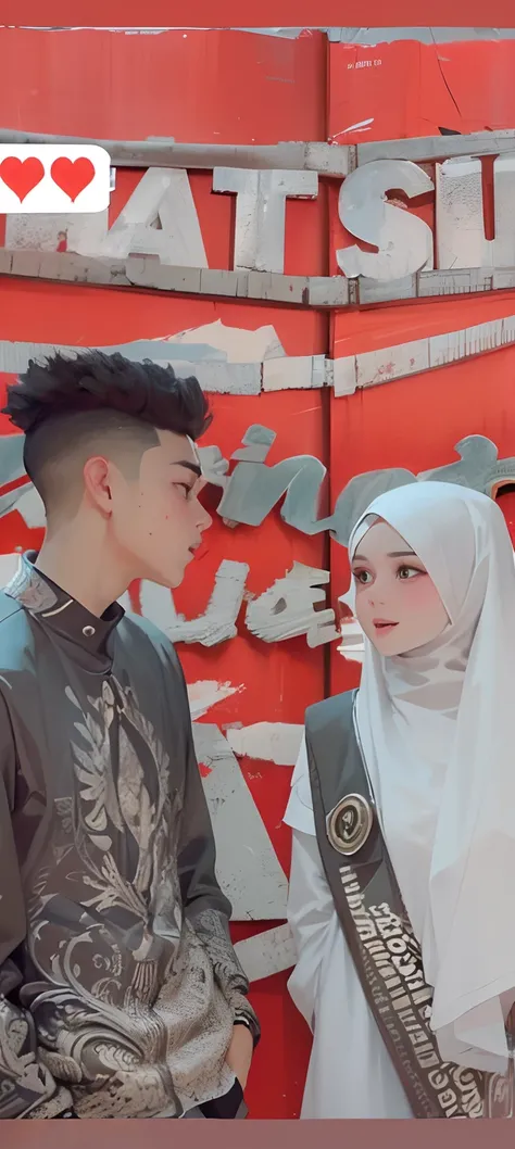 1 boy, 1 hijab girl, good1 boy, 1 hijab girl, good image quality image quality(1girl:1.3 solo), (1boy:1.3 solo)(1boy:1.3 solo)(Masterpiece, best quality, photorealistic, high resolution, photography, :1.3), highly detailed, sharp focus, professional photo,...