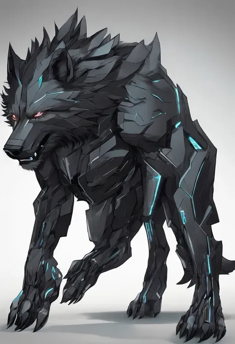 werewolf gigantic black humanoid wolf.