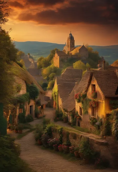 Montage showing the village transforming into a more enchanting place. in 17 century