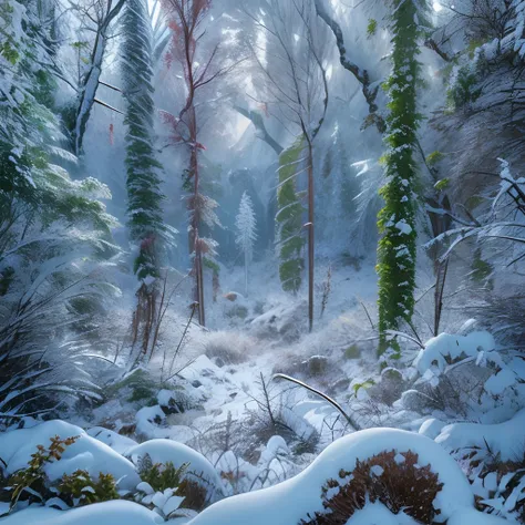 snow forest, jungle