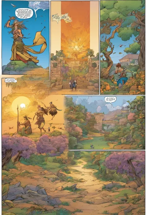 Quadrinhos americanos, The comic is presented in several irregular panels with colors. Na quietude de um pequeno quarto, iluminado pelo suave brilho de uma tela de computador, The history of "O Evangelizador" it begins. It is a story of a divine calling th...