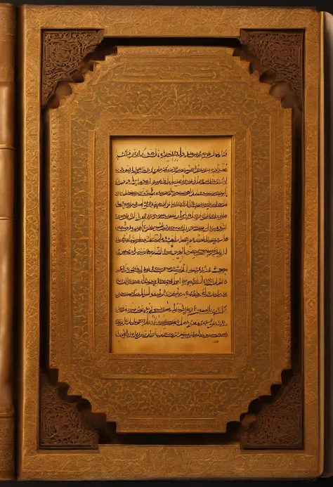 "Please, Create a high-definition image of the Arabic book that captures the reverence and spiritual significance of this holy book. The image must convey the historical and religious importance of the Arabic book present it in a dignified and respectful m...