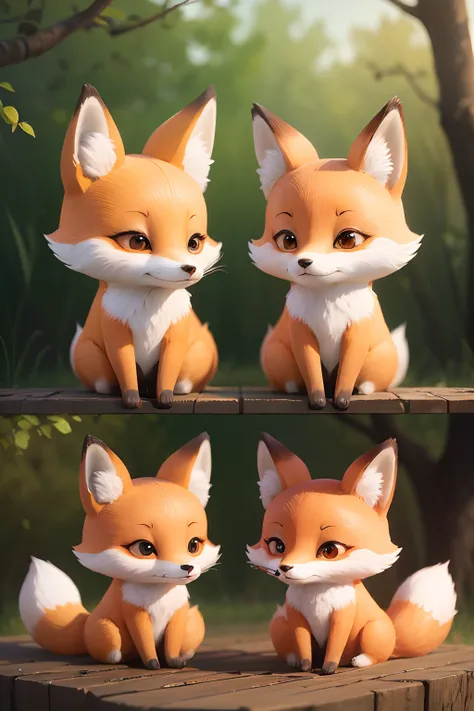 cute fox　plural