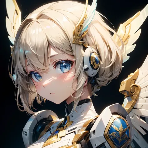 ((((Best Quality)))), (((Ultra-detailed))), ((Extremely delicate and beautiful)),(Cute and delicate face), machine wings,Equipped with a rifle,Mecha Girl