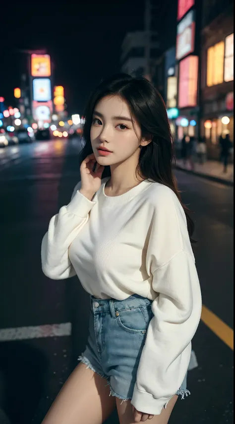 (Best quality,16k,A high resolution,Masterpiece:1.2),Ultra-detailed,(Realistic,Photorealistic,photo-realistic:1.37),Korean fashion beauty,Japanese and Korean beauties,cute and innocent,Detailed eyes and face,beautiful detailed lips,White teeth,Long eyelash...