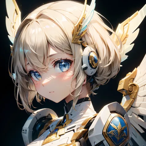 ((((Best Quality)))), (((Ultra-detailed))), ((Extremely delicate and beautiful)),(Cute and delicate face), machine wings,Equipped with a rifle,Mecha Girl