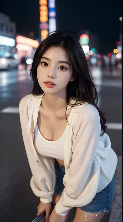 (Best quality,16k,A high resolution,Masterpiece:1.2),Ultra-detailed,(Realistic,Photorealistic,photo-realistic:1.37),Korean fashion beauty,Japanese and Korean beauties,cute and innocent,Detailed eyes and face,beautiful detailed lips,White teeth,Long eyelash...