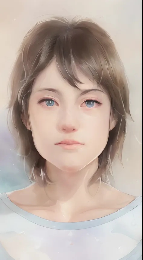 anime girl with blue eyes and a white shirt looking at the camera, makoto shinkai ( apex legends ), makoto shinkai. digital render, makoto shinkai art style, makoto shinkai. high detail, stunning anime face portrait, kawaii realistic portrait, anime style ...