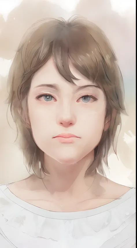 anime girl with blue eyes and a white shirt looking at the camera, makoto shinkai ( apex legends ), makoto shinkai. digital render, makoto shinkai art style, makoto shinkai. high detail, stunning anime face portrait, kawaii realistic portrait, anime style ...