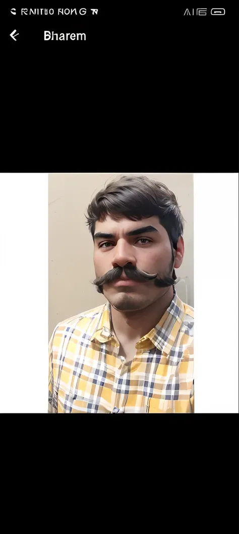 Change background, real face, big moustache