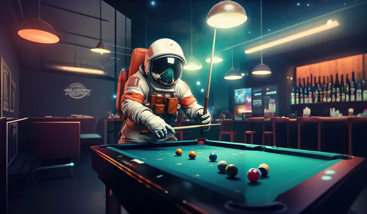 Astronauts play billiards at a bar with a pool table, beeple daily art, beeple artwork, beeple masterpiece, beeple |, Realism | beeple, beeple style, beeple. hyper photorealism, Beeple e Tim Hildebrandt, Inspired by Beeple, beeple art, 3 d render beeple