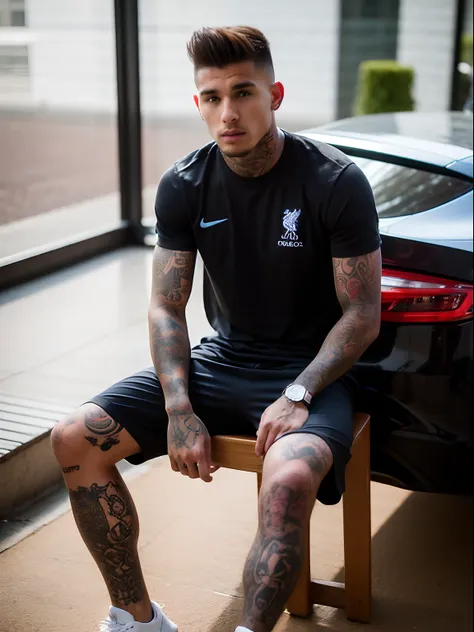 Homem Soccer Player, Tattoos, 18 year old man, in Liverpool