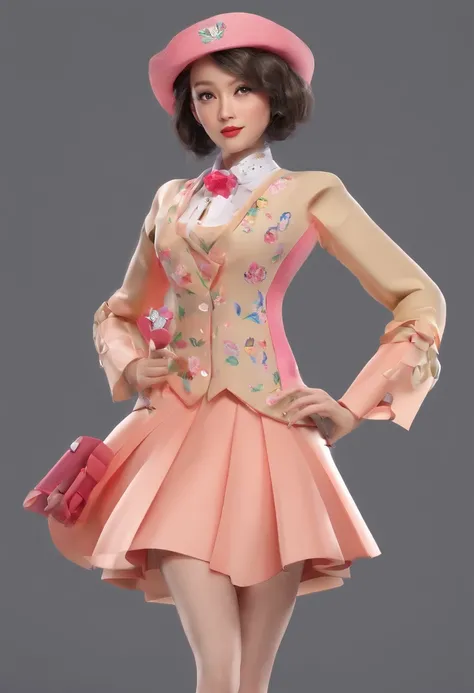 Tailor by profession，Fashion dress-up，Full body standing painting，3D立体，Detailed textures，High definition