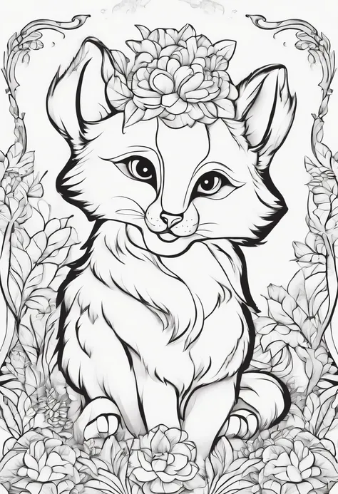 Generate black and white coloring pages of cute cartoon-style animals with low detail, no shading, no shadows, no background, and no borders.