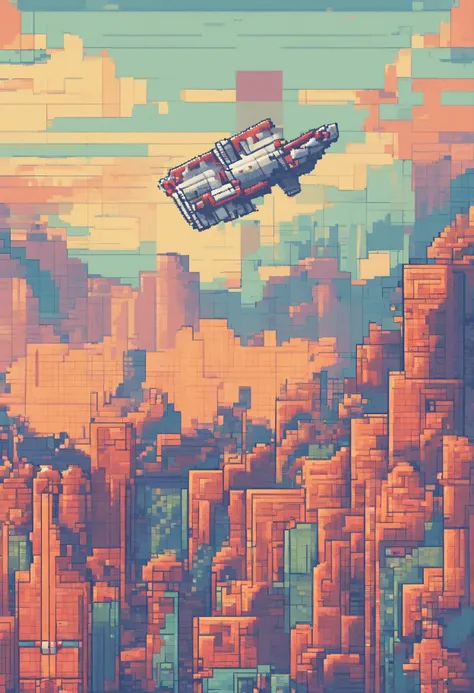 pixel art 4K wallpaper. Incredible pixel art. Pixel Art. Paper airplane