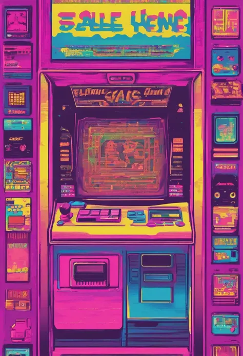 kawaii aesthetic, Sala de Jogos Arcade, zero, vaporwave, Synthwave