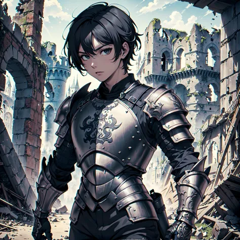 128K Resolution,
Ultra High Definition,
Best Quality,
Hyper Detailed,
Masterpiece,
Anime,
Body Shot,
1 Boy,
(((Hyper Detailed Black Short Hair))),
Black Eyes,
(((Hyper Detailed Armor Plates))),
(((Hyper Detailed Undershirt))),
(((Hyper Detailed Baron Armor...