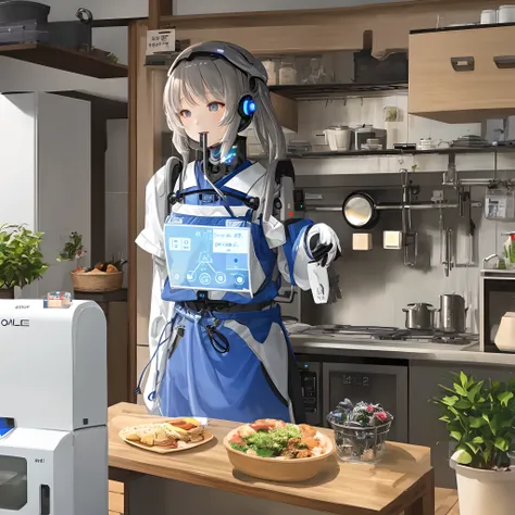 "Future life" - Household robots、AI Companion、Depiction of living in an eco-friendly environment。