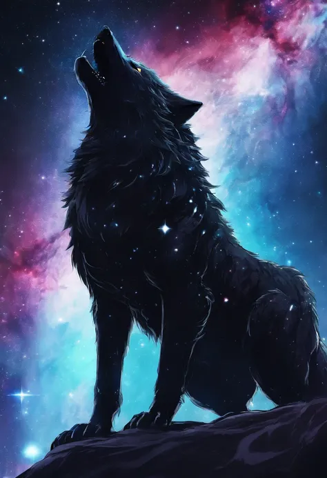 werewolf gigantic black humanoid wolf.